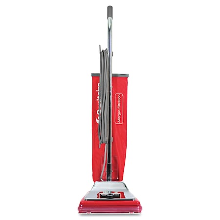 Sanitaire TRADITION Bagged Upright Vacuum, 7 Amp, 17.5 lb, Chrome/Red SC888M